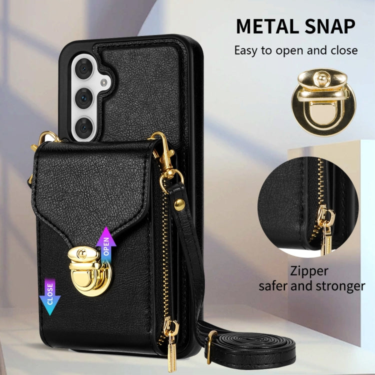 For Samsung Galaxy A54 5G Zipper Hardware Card Wallet Phone Case