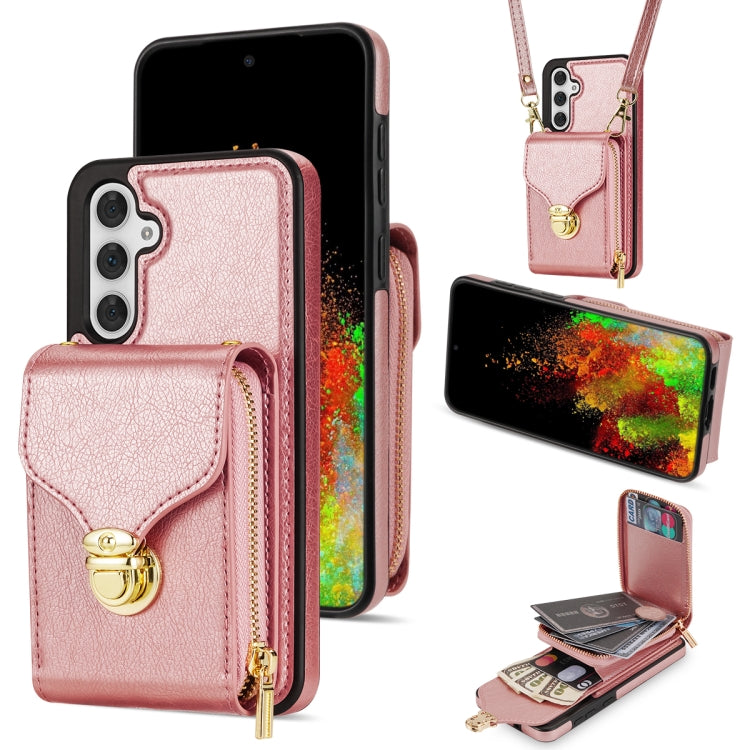For Samsung Galaxy A54 5G Zipper Hardware Card Wallet Phone Case