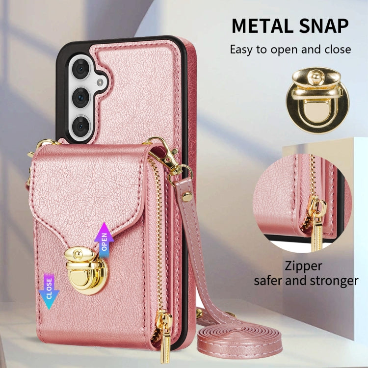For Samsung Galaxy A54 5G Zipper Hardware Card Wallet Phone Case