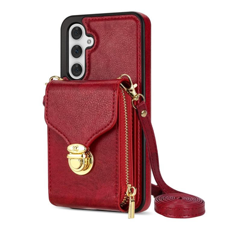 For Samsung Galaxy A14 5G / 4G Zipper Hardware Card Wallet Phone Case