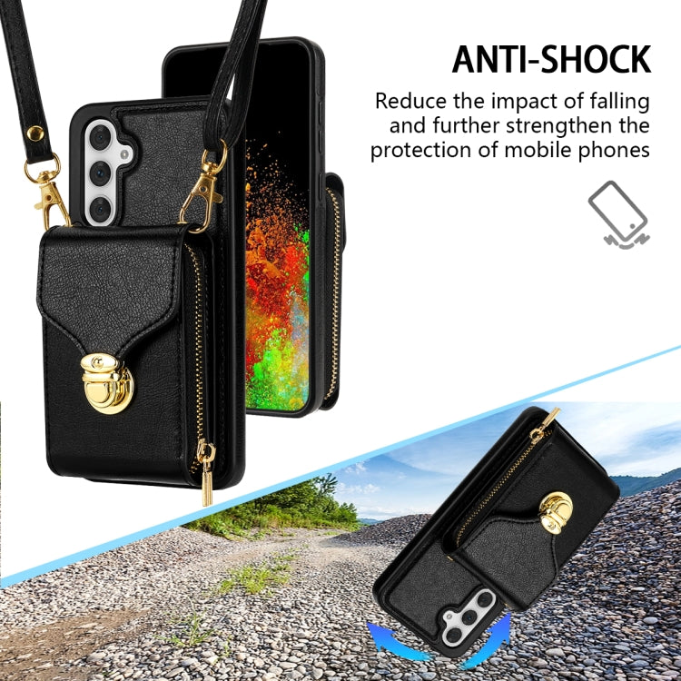 For Samsung Galaxy A14 5G / 4G Zipper Hardware Card Wallet Phone Case