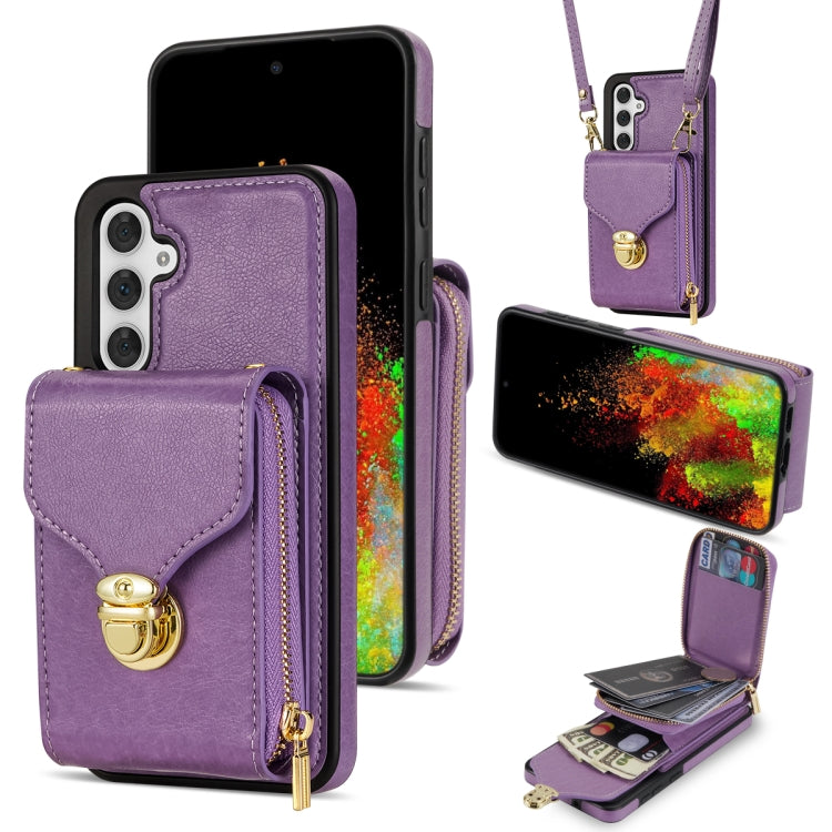 For Samsung Galaxy A14 5G / 4G Zipper Hardware Card Wallet Phone Case