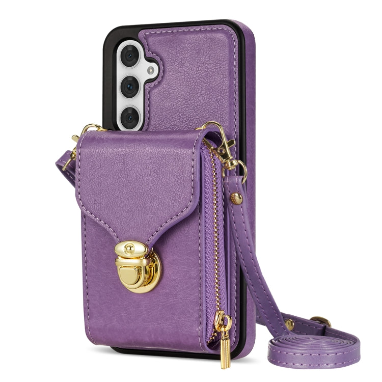 For Samsung Galaxy A14 5G / 4G Zipper Hardware Card Wallet Phone Case