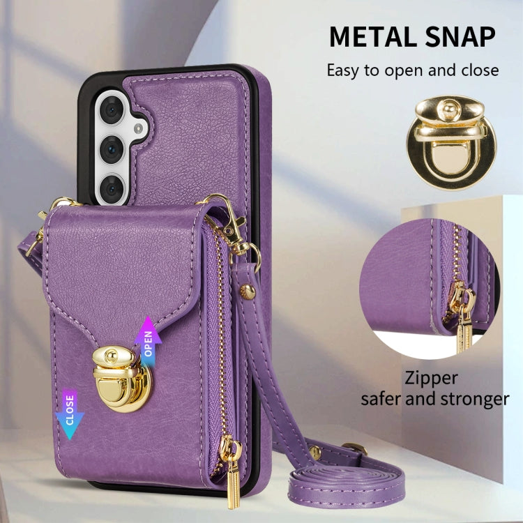 For Samsung Galaxy A14 5G / 4G Zipper Hardware Card Wallet Phone Case