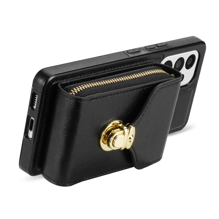 For Samsung Galaxy A52 5G / 4G Zipper Hardware Card Wallet Phone Case