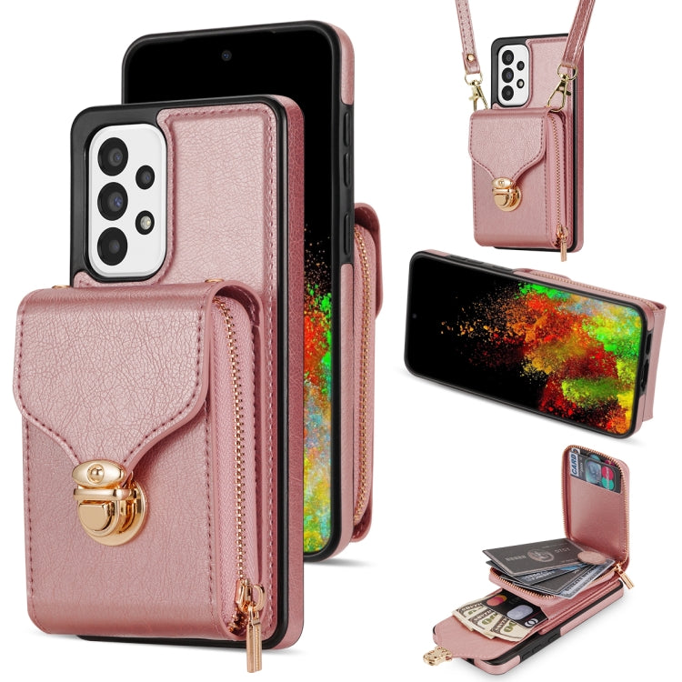 For Samsung Galaxy A52 5G / 4G Zipper Hardware Card Wallet Phone Case