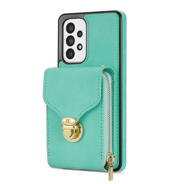 For Samsung Galaxy A52 5G / 4G Zipper Hardware Card Wallet Phone Case