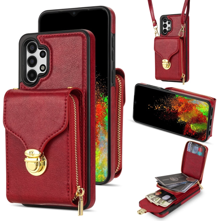 For Samsung Galaxy A13 5G / 4G Zipper Hardware Card Wallet Phone Case