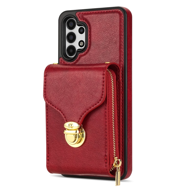For Samsung Galaxy A13 5G / 4G Zipper Hardware Card Wallet Phone Case