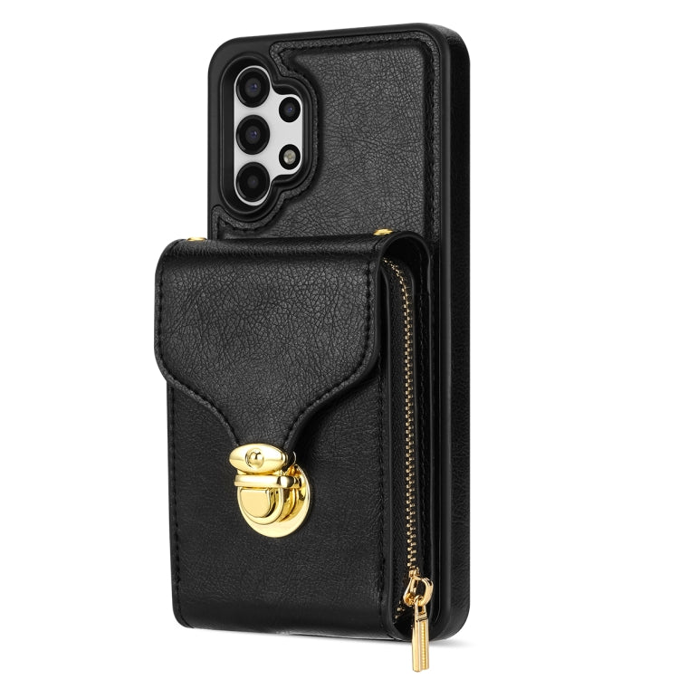 For Samsung Galaxy A13 5G / 4G Zipper Hardware Card Wallet Phone Case