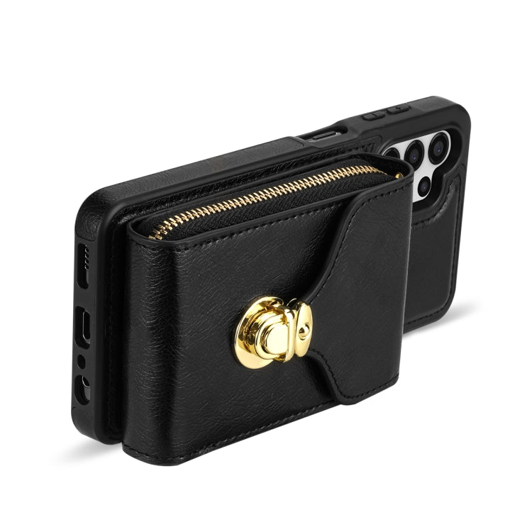 For Samsung Galaxy A13 5G / 4G Zipper Hardware Card Wallet Phone Case