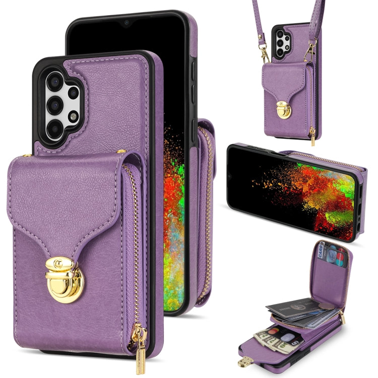 For Samsung Galaxy A13 5G / 4G Zipper Hardware Card Wallet Phone Case