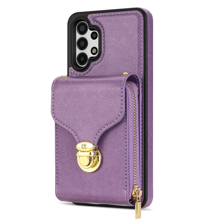 For Samsung Galaxy A13 5G / 4G Zipper Hardware Card Wallet Phone Case