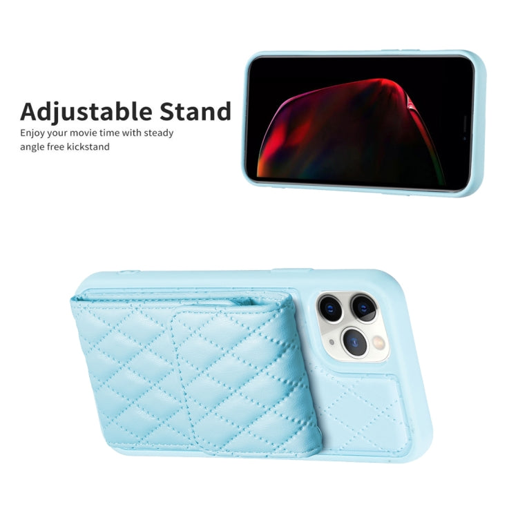 For iPhone 11 Pro Max Vertical Wallet Rhombic Leather Phone Case