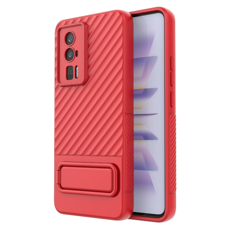 For Xiaomi Redmi K60 Wavy Texture TPU Phone Case with Lens Film