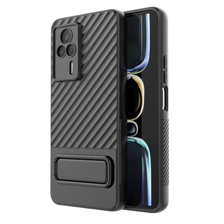 For Xiaomi Redmi K60E Wavy Texture TPU Phone Case with Lens Film