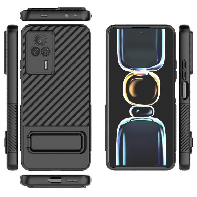 For Xiaomi Redmi K60E Wavy Texture TPU Phone Case with Lens Film