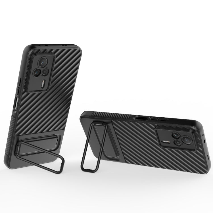 For Xiaomi Redmi K60E Wavy Texture TPU Phone Case with Lens Film