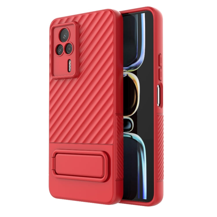 For Xiaomi Redmi K60E Wavy Texture TPU Phone Case with Lens Film