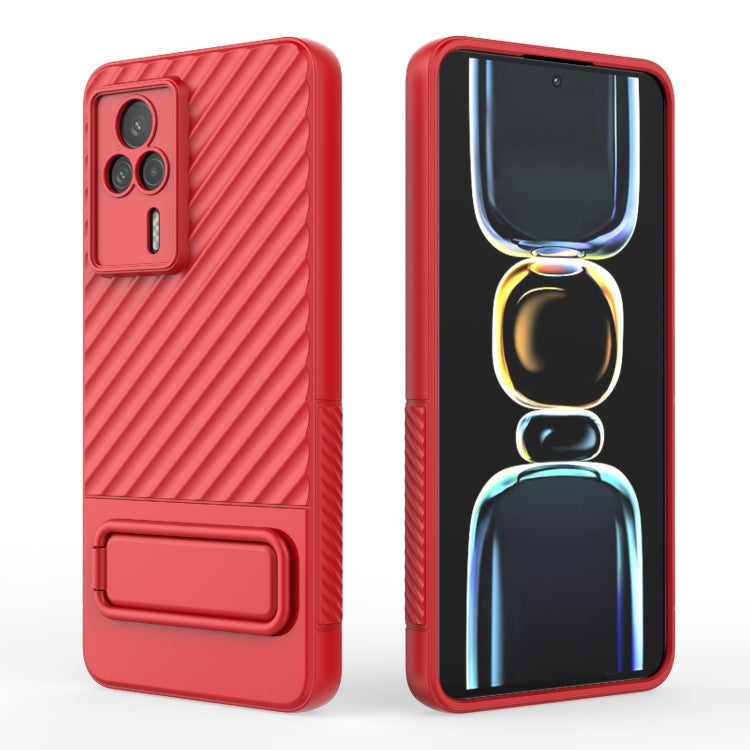 For Xiaomi Redmi K60E Wavy Texture TPU Phone Case with Lens Film