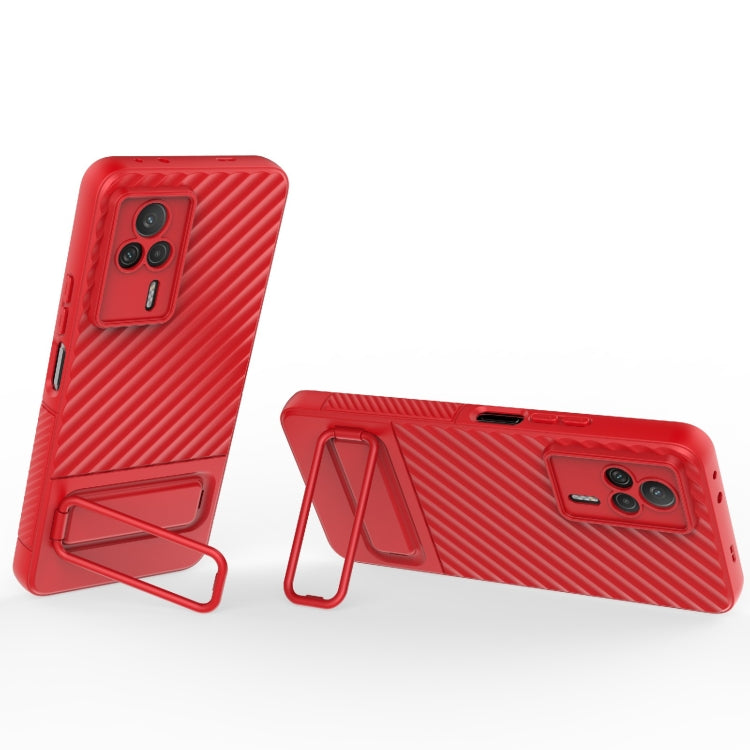 For Xiaomi Redmi K60E Wavy Texture TPU Phone Case with Lens Film