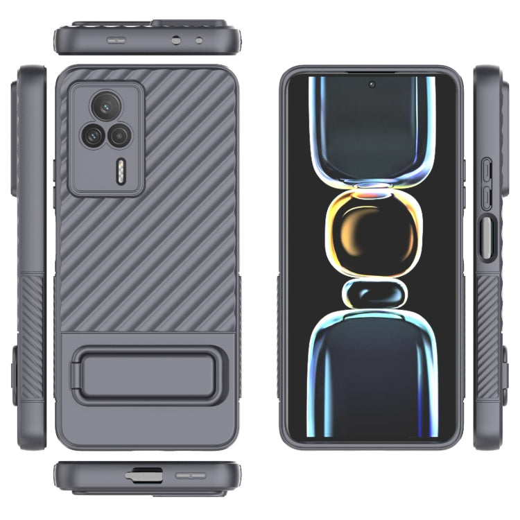For Xiaomi Redmi K60E Wavy Texture TPU Phone Case with Lens Film