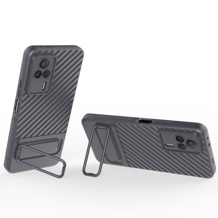 For Xiaomi Redmi K60E Wavy Texture TPU Phone Case with Lens Film