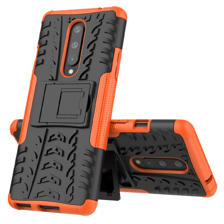 For OnePlus 8 Tire Texture Shockproof TPU + PC Protective Case with Holder