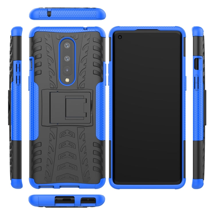 For OnePlus 8 Tire Texture Shockproof TPU + PC Protective Case with Holder