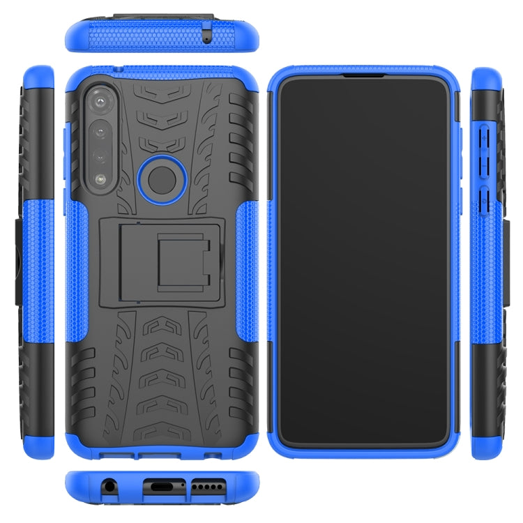 For Motorola Moto G Power Tire Texture Shockproof TPU + PC Protective Case with Holder