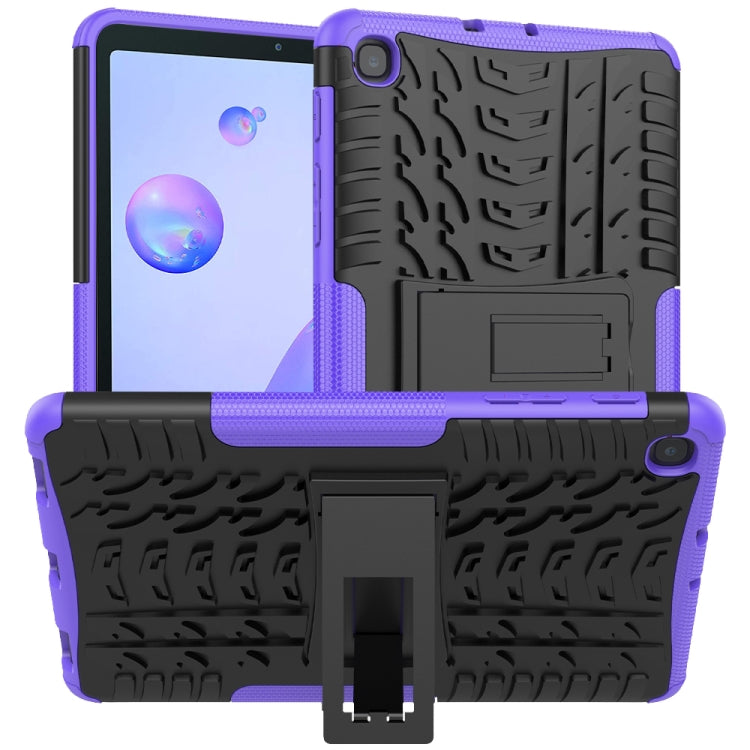For Samsung Galaxy Tab A 8.4 2020 Tire Texture Shockproof TPU + PC Protective Case with Holder