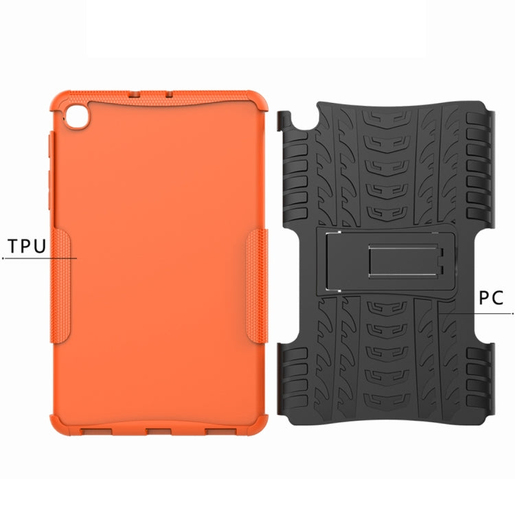 For Samsung Galaxy Tab A 8.4 2020 Tire Texture Shockproof TPU + PC Protective Case with Holder