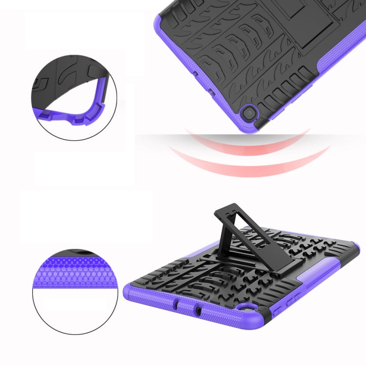 For Samsung Galaxy Tab A 8.4 2020 Tire Texture Shockproof TPU + PC Protective Case with Holder