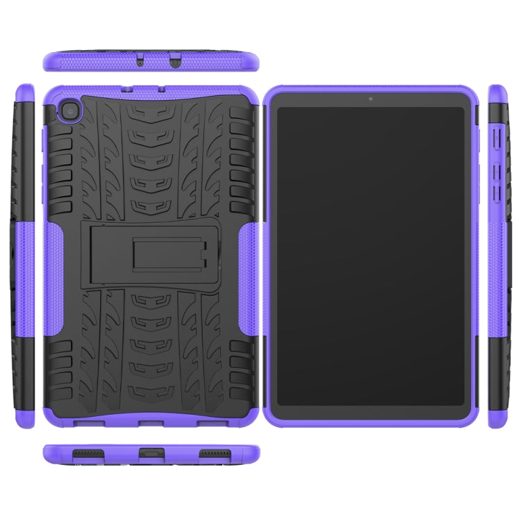 For Samsung Galaxy Tab A 8.4 2020 Tire Texture Shockproof TPU + PC Protective Case with Holder