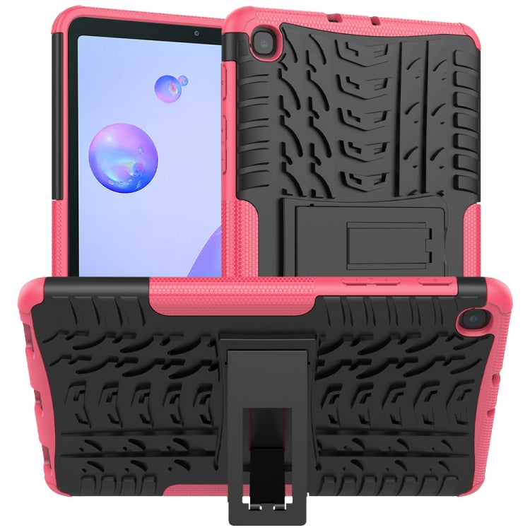 For Samsung Galaxy Tab A 8.4 2020 Tire Texture Shockproof TPU + PC Protective Case with Holder