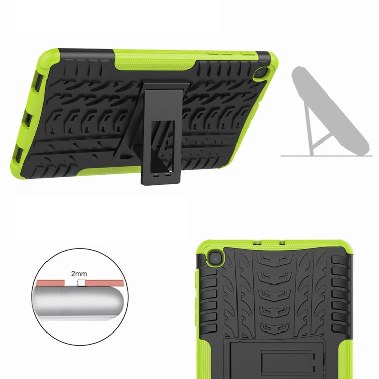 For Samsung Galaxy Tab A 8.4 2020 Tire Texture Shockproof TPU + PC Protective Case with Holder