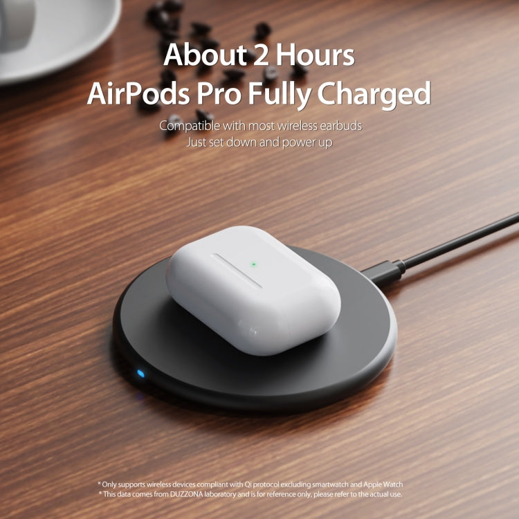 DUZZONA W11 15W Desktop Qi Wireless Charger(Black)