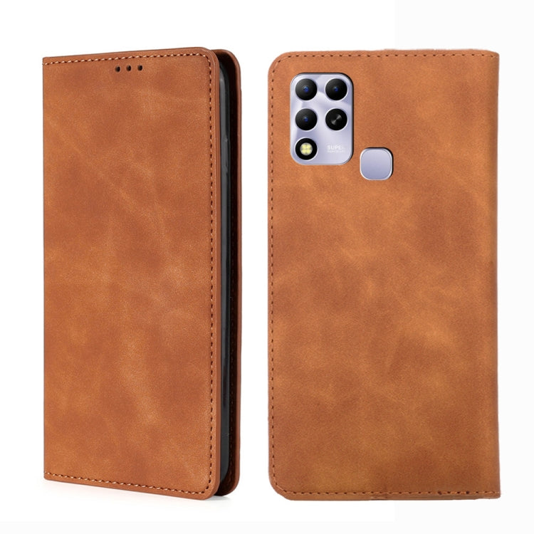 For Infinix Hot 11 RU Version Skin Feel Magnetic Horizontal Flip Leather Phone Case