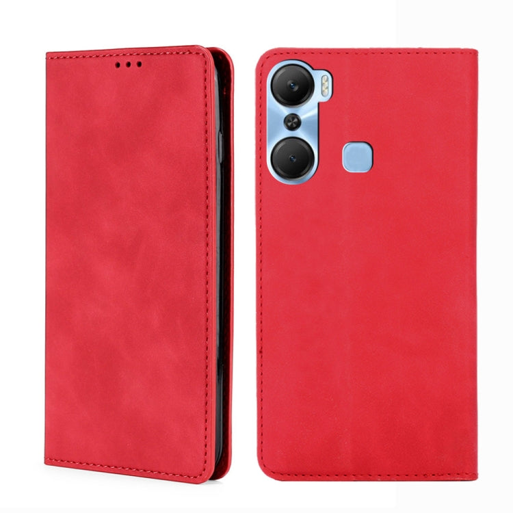 For Infinix Hot 12 Pro Skin Feel Magnetic Horizontal Flip Leather Phone Case