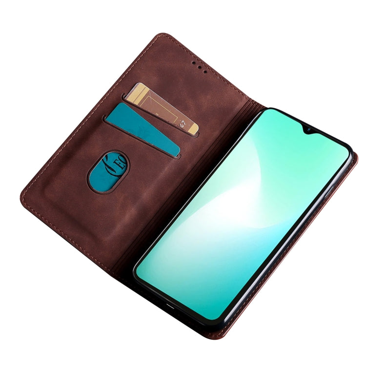 For Infinix Hot 20 4G Skin Feel Magnetic Horizontal Flip Leather Phone Case