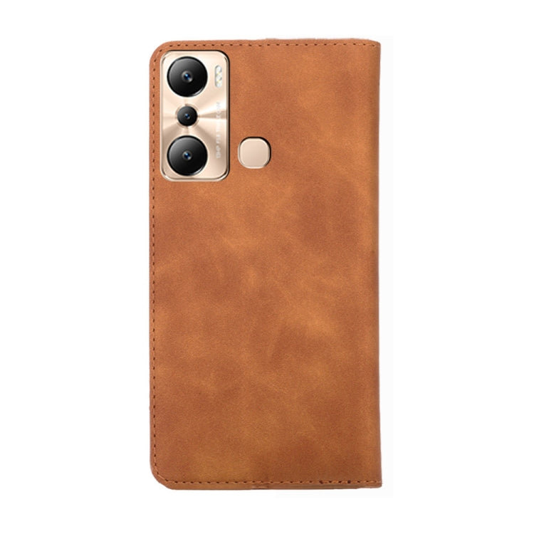 For Infinix Hot 20i Skin Feel Magnetic Horizontal Flip Leather Phone Case