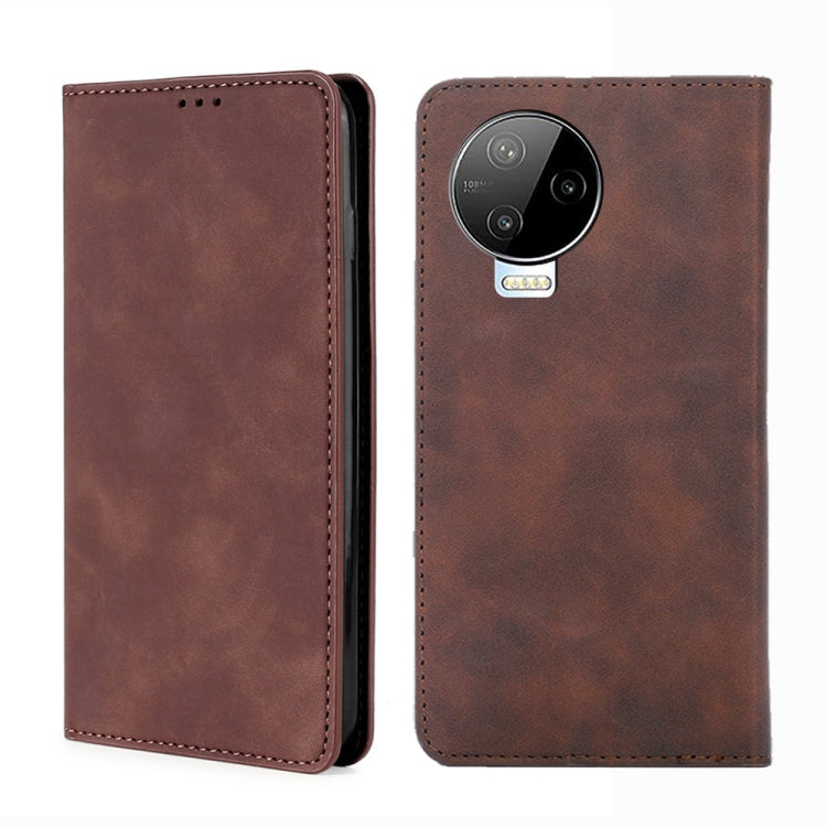 For Infinix Note 12 Pro 4G/Note 12 2023 Skin Feel Magnetic Horizontal Flip Leather Phone Case
