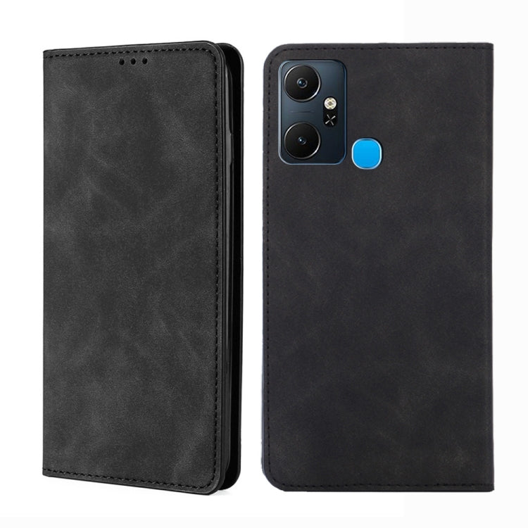 For Infinix Smart 6 Plus Skin Feel Magnetic Horizontal Flip Leather Phone Case