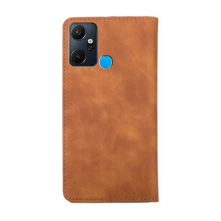 For Infinix Smart 6 Plus Skin Feel Magnetic Horizontal Flip Leather Phone Case