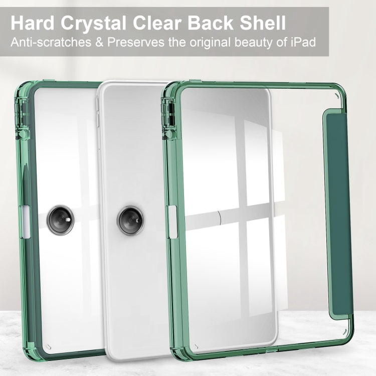 For OPPO Pad 2 3-Fold Clear Back Cover Leather Smart Tablet Case
