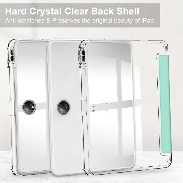 For OPPO Pad 2 3-Fold Clear Back Cover Leather Smart Tablet Case