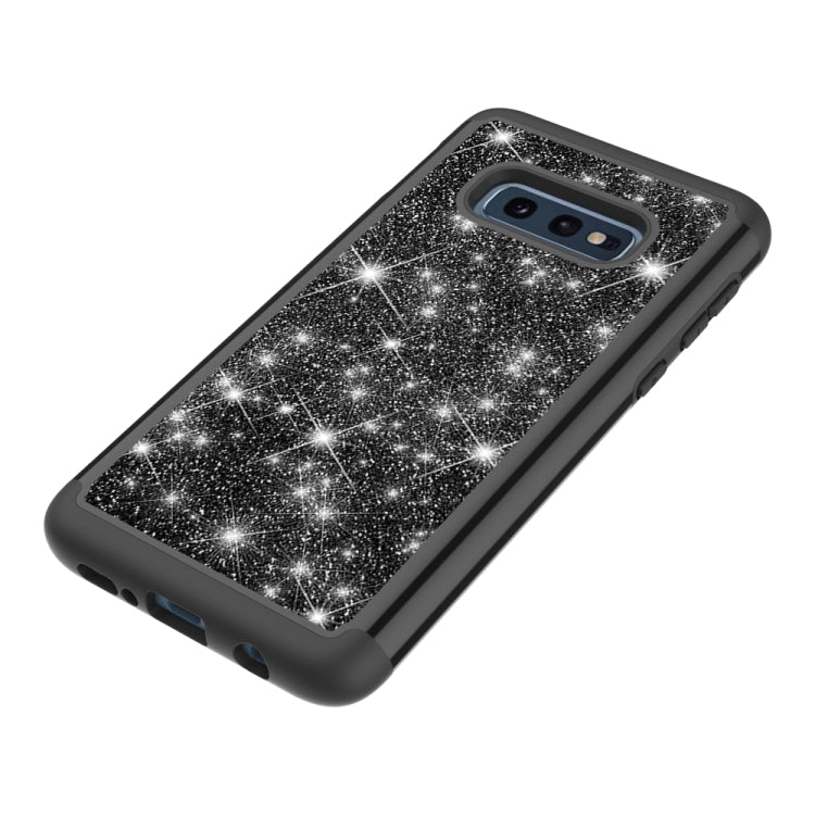 For Samsung Galaxy S10e Glitter Powder Contrast Skin Shockproof Silicone + PC Protective Case