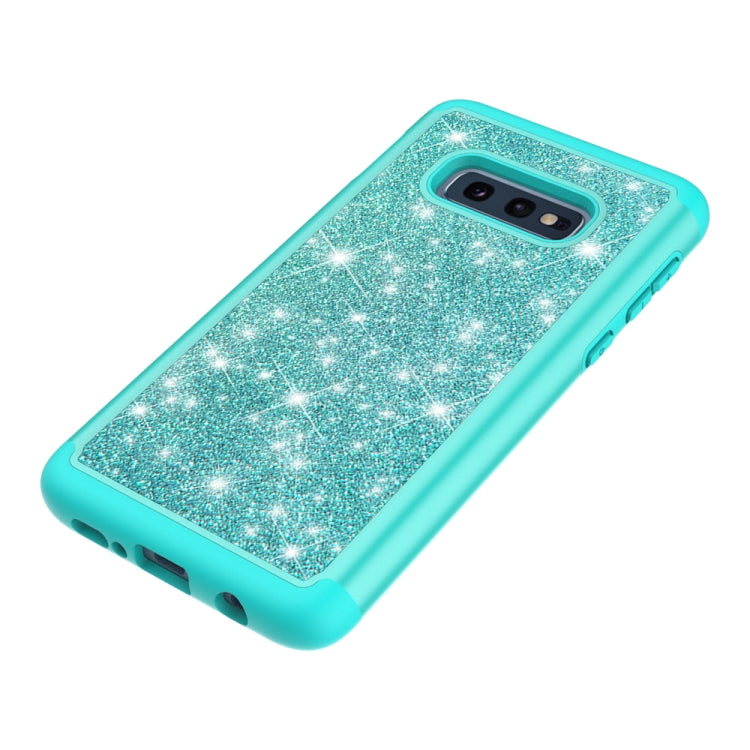 For Samsung Galaxy S10e Glitter Powder Contrast Skin Shockproof Silicone + PC Protective Case
