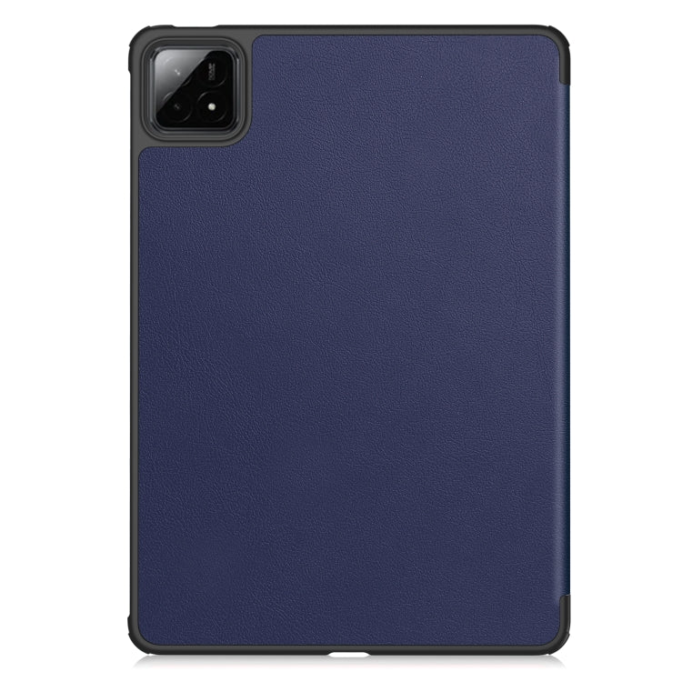 For Xiaomi Pad 7 / 7 Pro Custer Texture 3-Fold Holder Leather Smart Tablet Case
