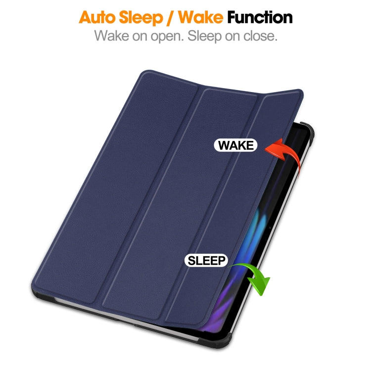 For Xiaomi Pad 7 / 7 Pro Custer Texture 3-Fold Holder Leather Smart Tablet Case